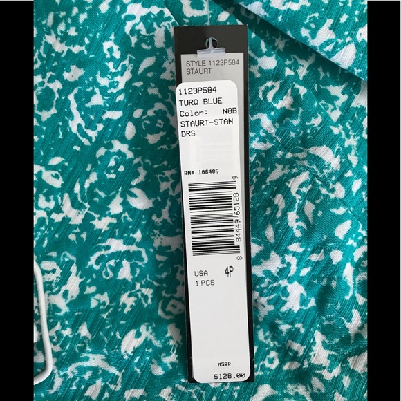 NWT Tahari ASL Petite Dress Turquoise Size 4P - Picture 4 of 8